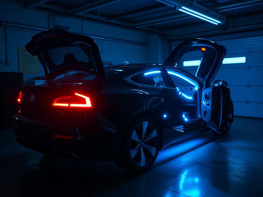 Carro elétrico recebendo atualização de software